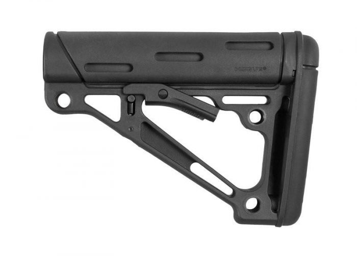 Hogue AR-15/M-16 OverMolded Collapsible Buttstock - Fits Mil-Spec Buffer Tubes - (Options)