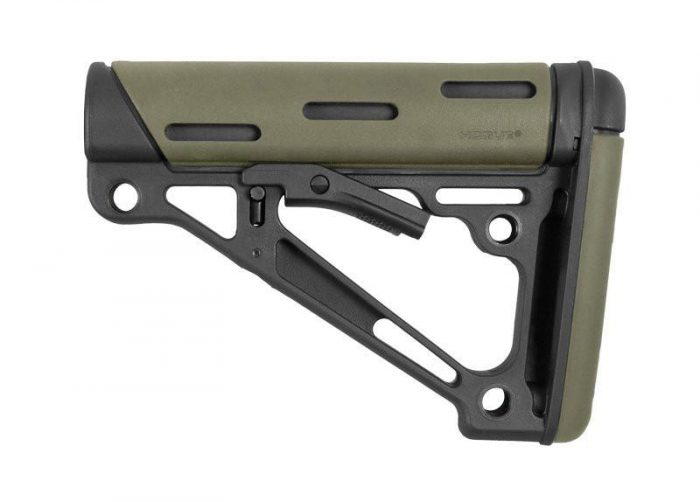 Hogue AR-15/M-16 OverMolded Collapsible Buttstock - Fits Mil-Spec Buffer Tubes - (Options)