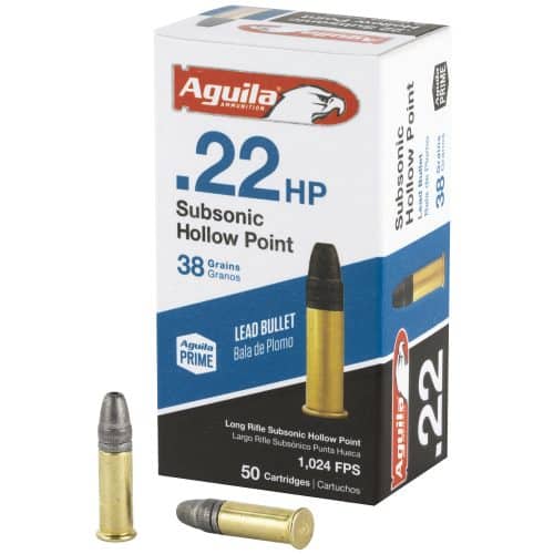 Aguila Ammunition 22LR 38GR Subsonic Hollow Point 50 Round Box - MSR Arms