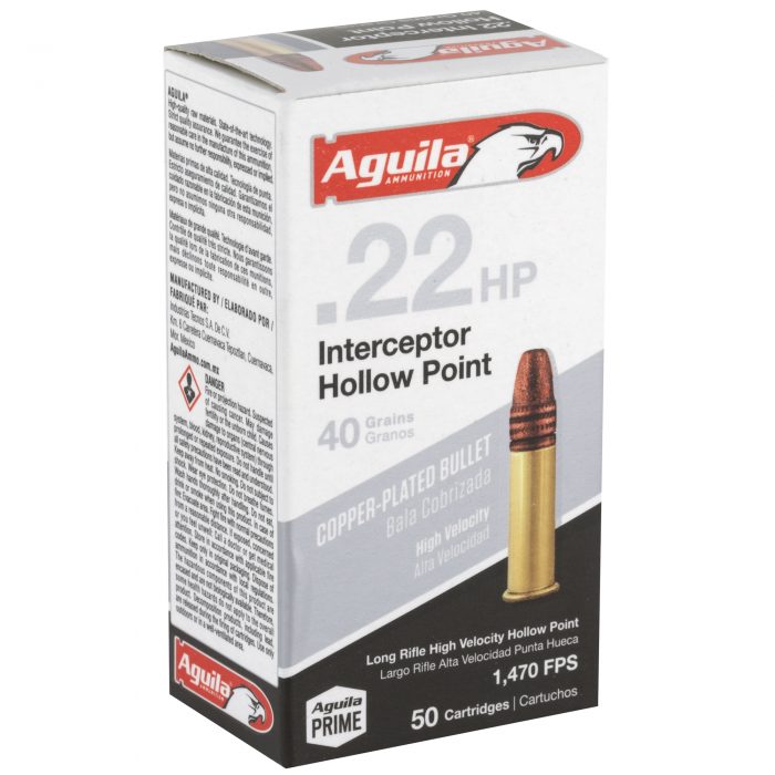 Aguila Ammunition 22LR 40GR Interceptor Hollow Point 50 Round Box - MSR Arms 1
