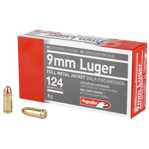 Aguila Ammunition 9mm 124GR FMJ 50 Round Box - MSR Arms