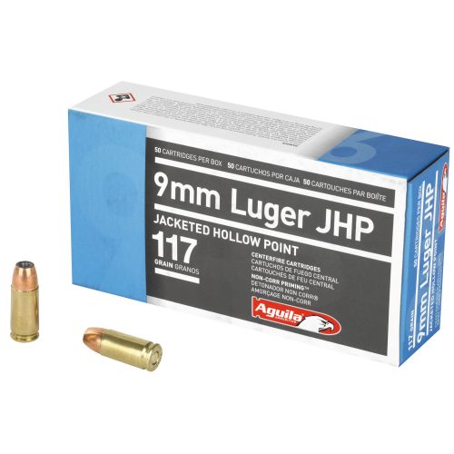 Aguila Ammunition 9mm 117GR Jacketed Hollow Point 50 Round Box - MSR Arms