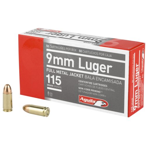 Aguila Ammunition 9mm 115GR FMJ 50 Round Box - MSR Arms